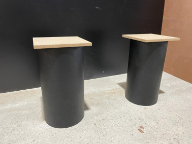 Eiken Columbus poten D40 eettafel - set van 2 Eiken Columbus poten D40 eettafel - set van 2